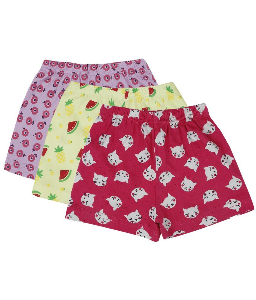     			Bodycare Girls Printed Shorts Pack Of 3-Assorted