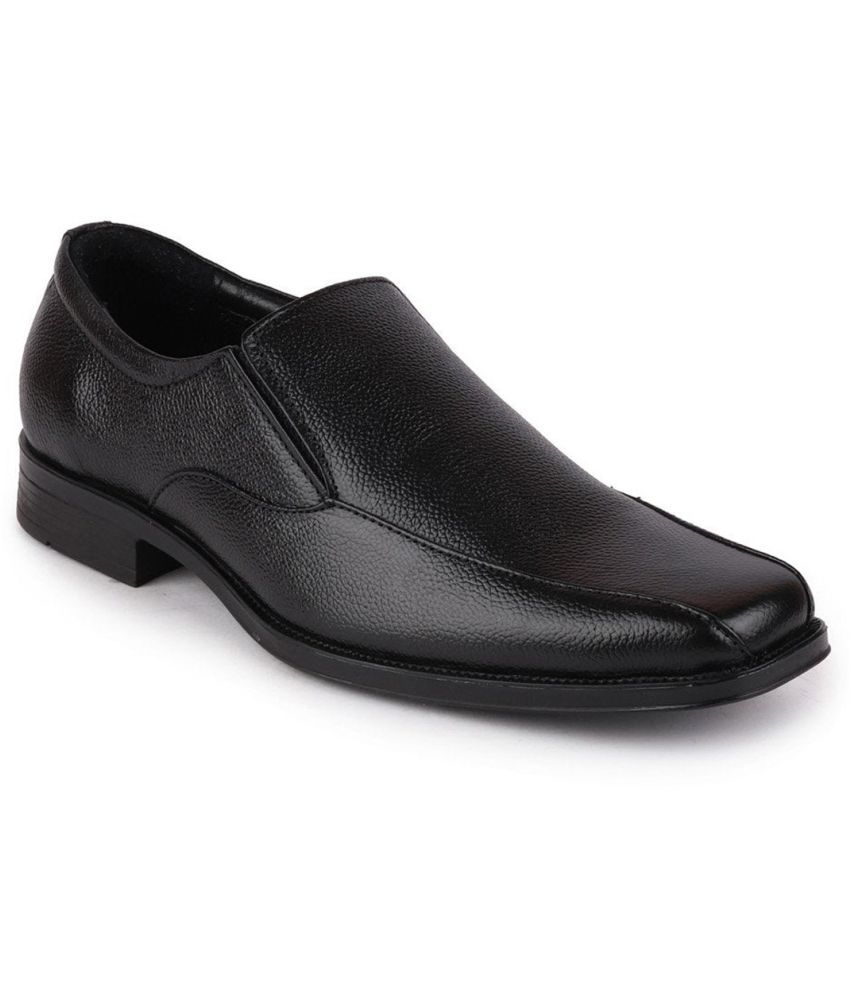     			Fausto - Black Men's Slip On Formal Shoes