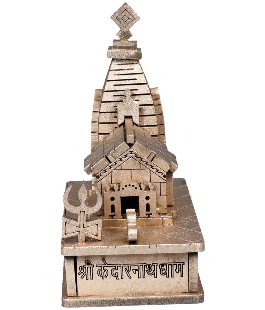     			HOMETALES Hand Carved Wooden 3D Kedarnath Temple Miniature - 11.5 cm - Pack of 1