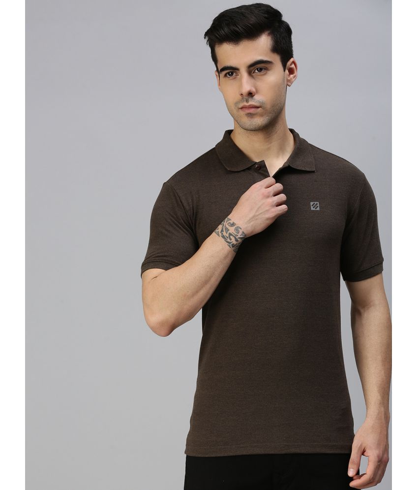     			ONN - Brown Cotton Regular Fit Men's Polo T Shirt ( Pack of 1 )