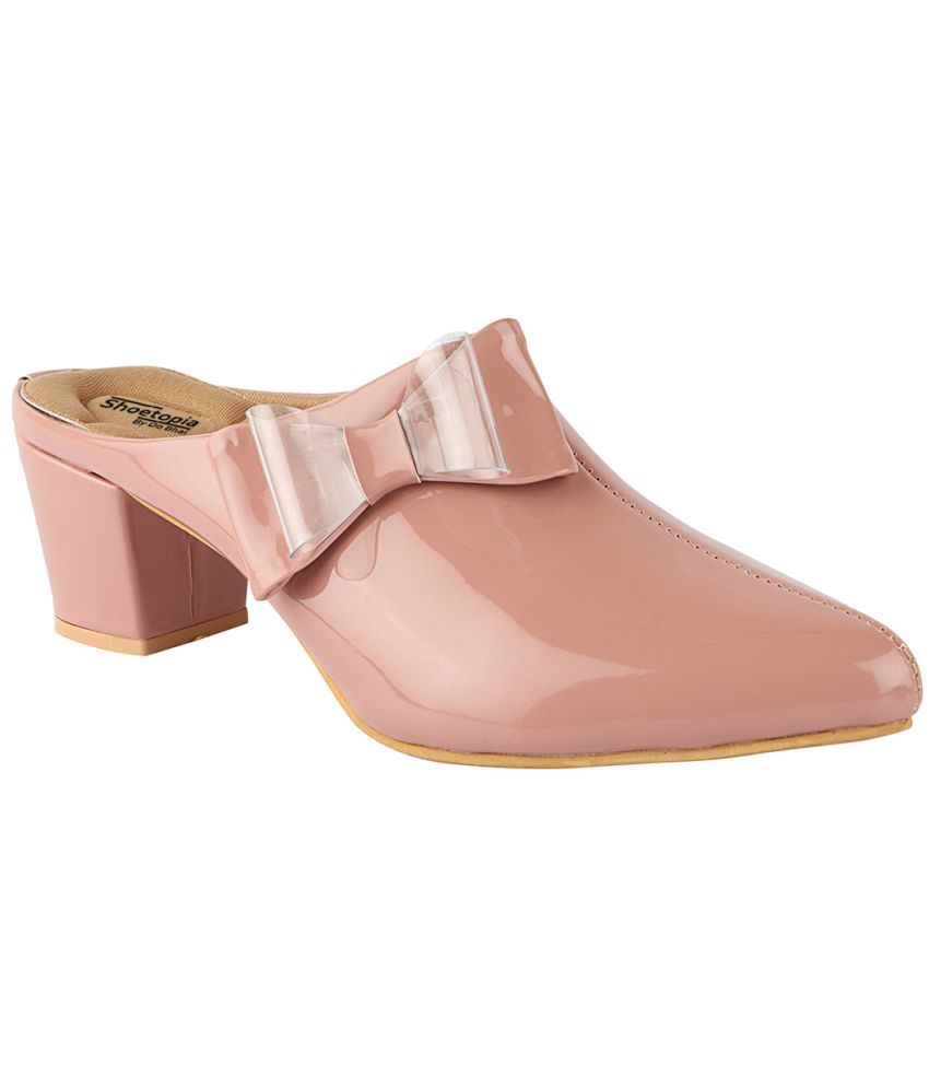    			Shoetopia - Pink Women's Mules Heels