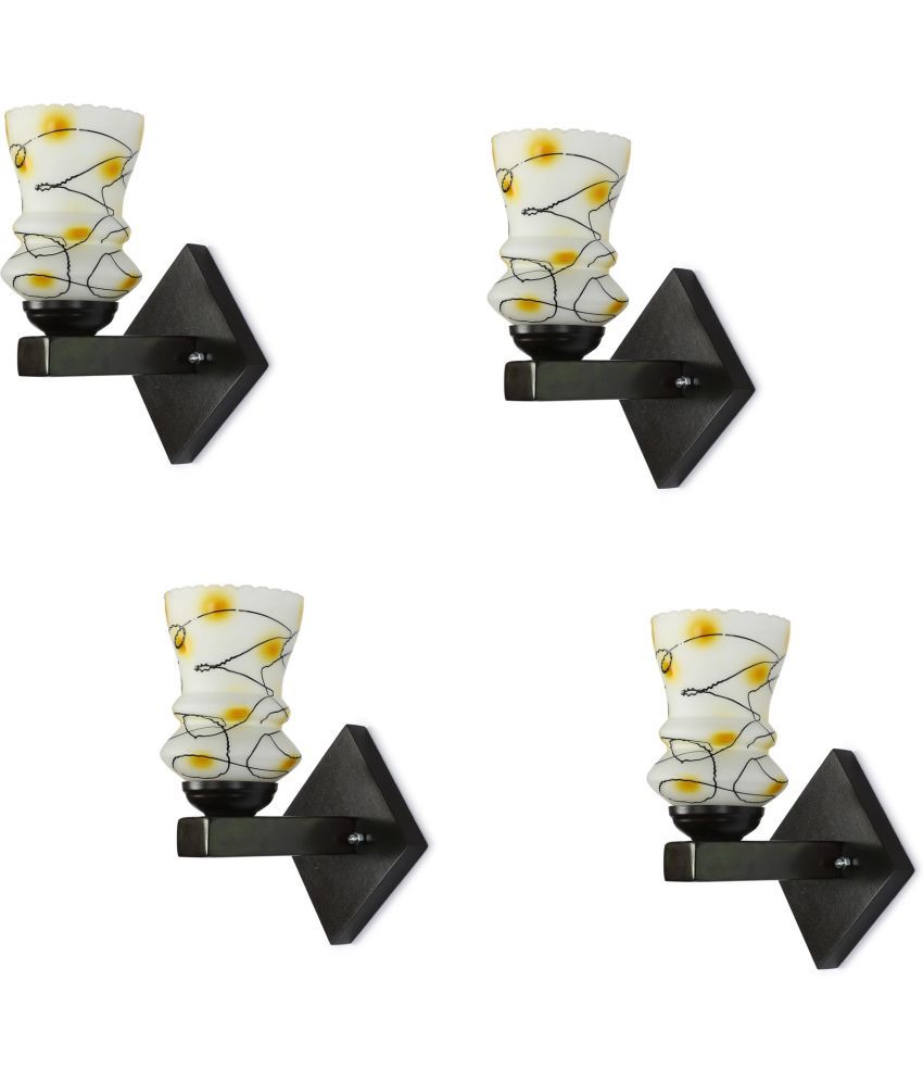     			Somil - Yellow Wallchiere ( Pack of 4 )