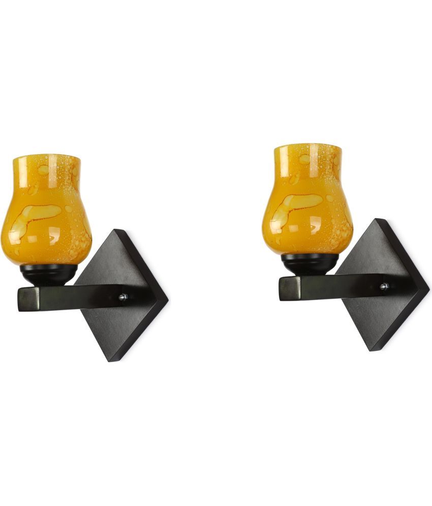     			Somil - Yellow Wallchiere ( Pack of 2 )