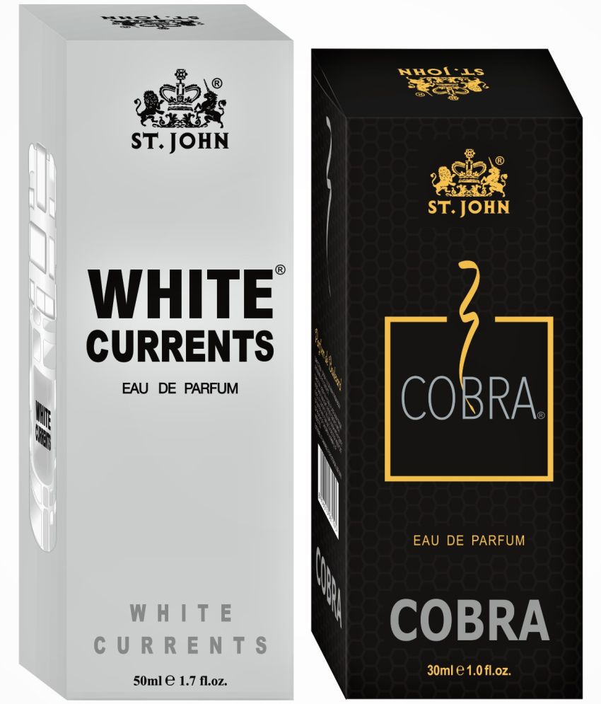     			St. John - White Current 50ml & Cobra Perfume 30ml Eau De Parfum (EDP) For Unisex 80ml ( Pack of 2 )
