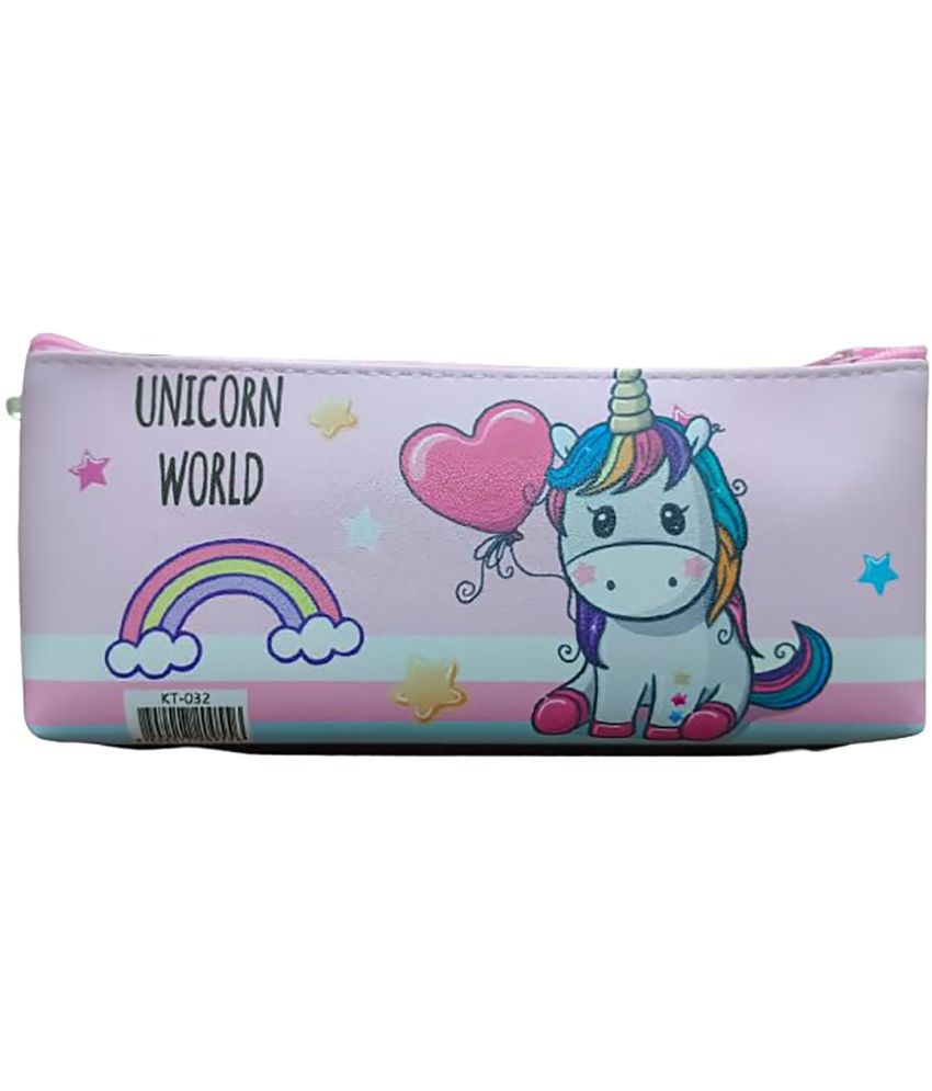     			Unicorn Printed Pencil Box(Pink)