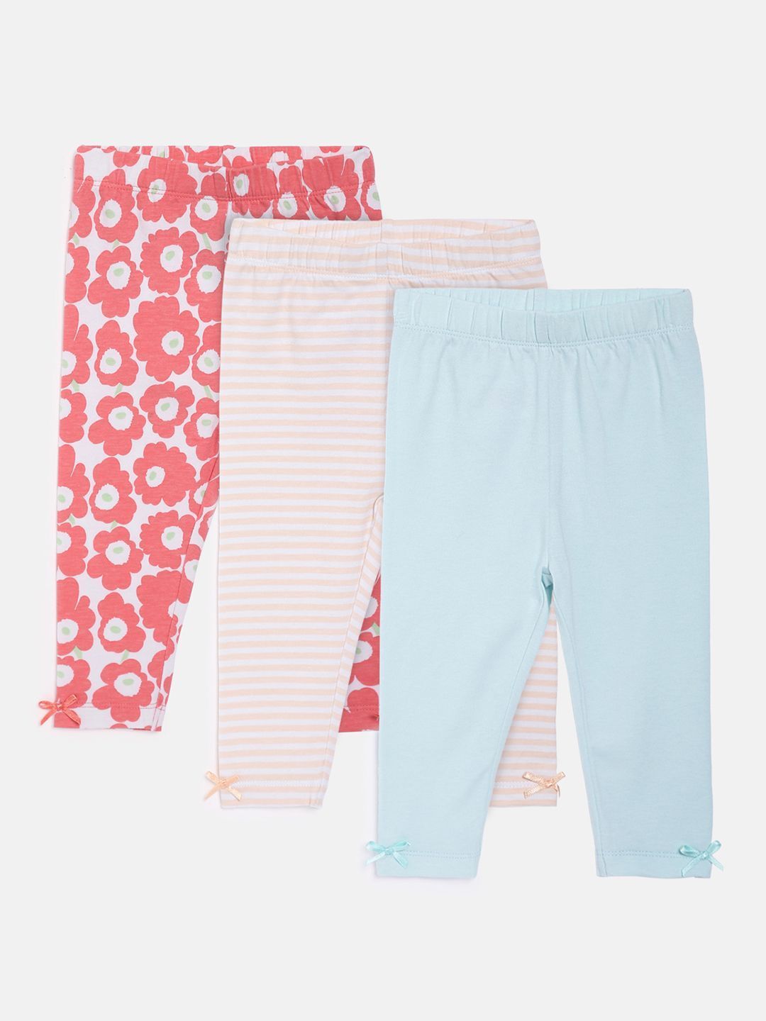     			miniklub - Multi Cotton Legging For Baby Girl ( Pack of 3 )