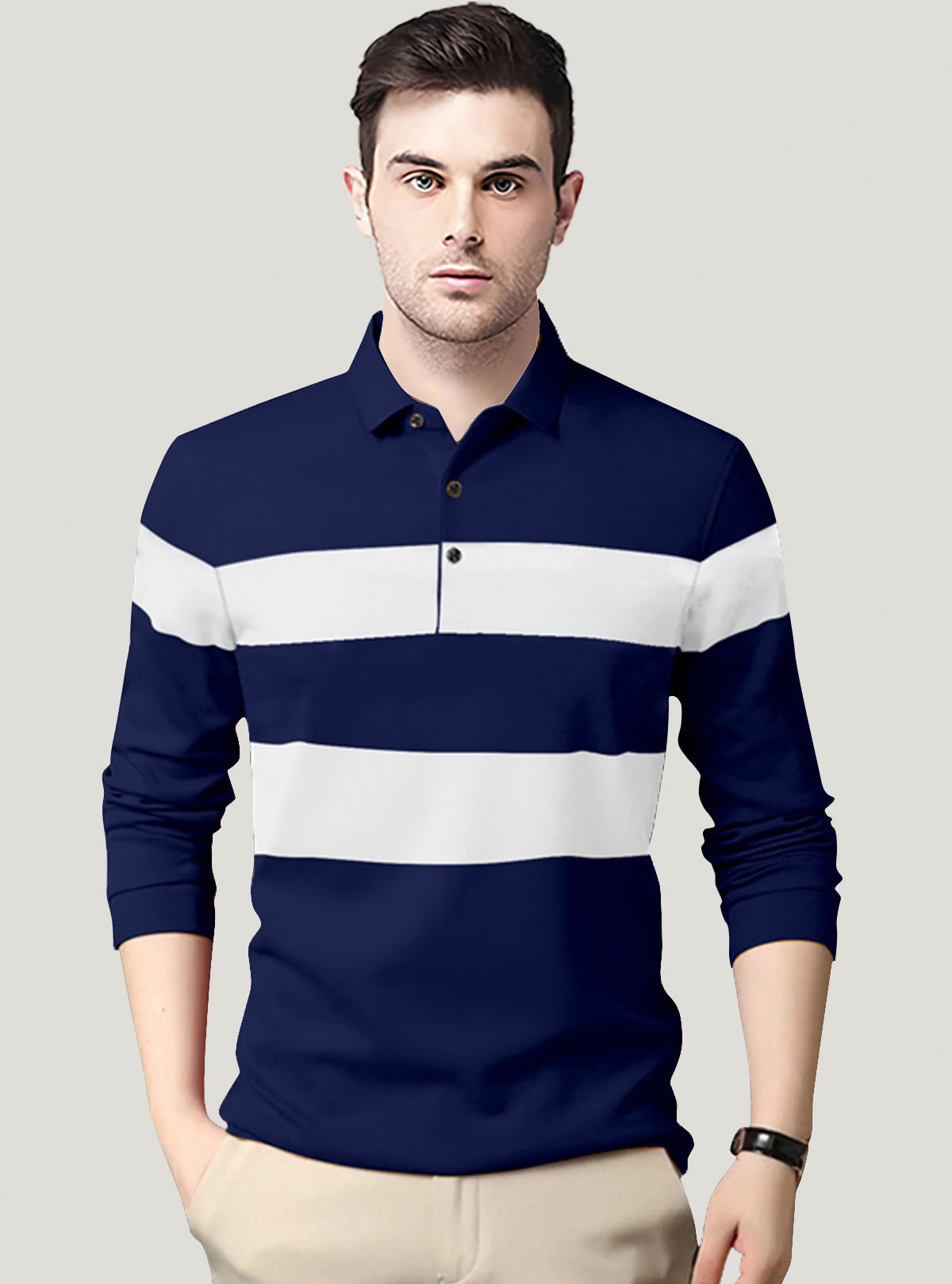     			AUSK - Navy Blue Cotton Blend Regular Fit Men's Polo T Shirt ( Pack of 1 )