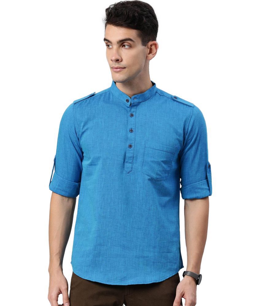     			Bene Kleed - Blue Cotton Blend Slim Fit Men's Casual Shirt ( Pack of 1 )