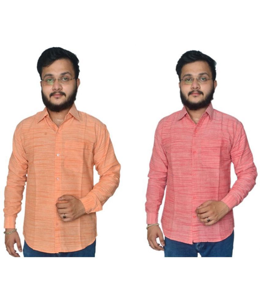     			DESHBANDHU DBK - Multi Cotton Blend Regular Fit Men's Formal Shirt ( Pack of 2 )