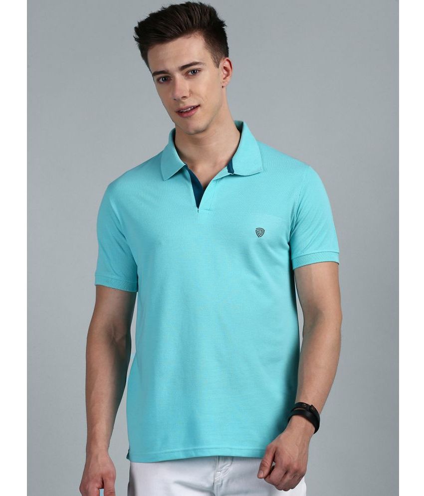     			Lux Cozi - Aqua Cotton Regular Fit Men's Polo T Shirt ( Pack of 1 )