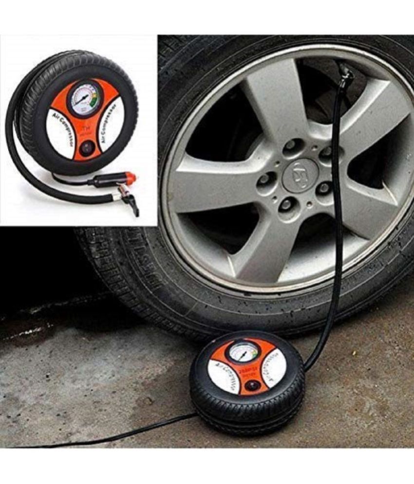     			Portable Electric DC 12V Air Compressor Pump for Car and Bike Tyre Tire Inflator