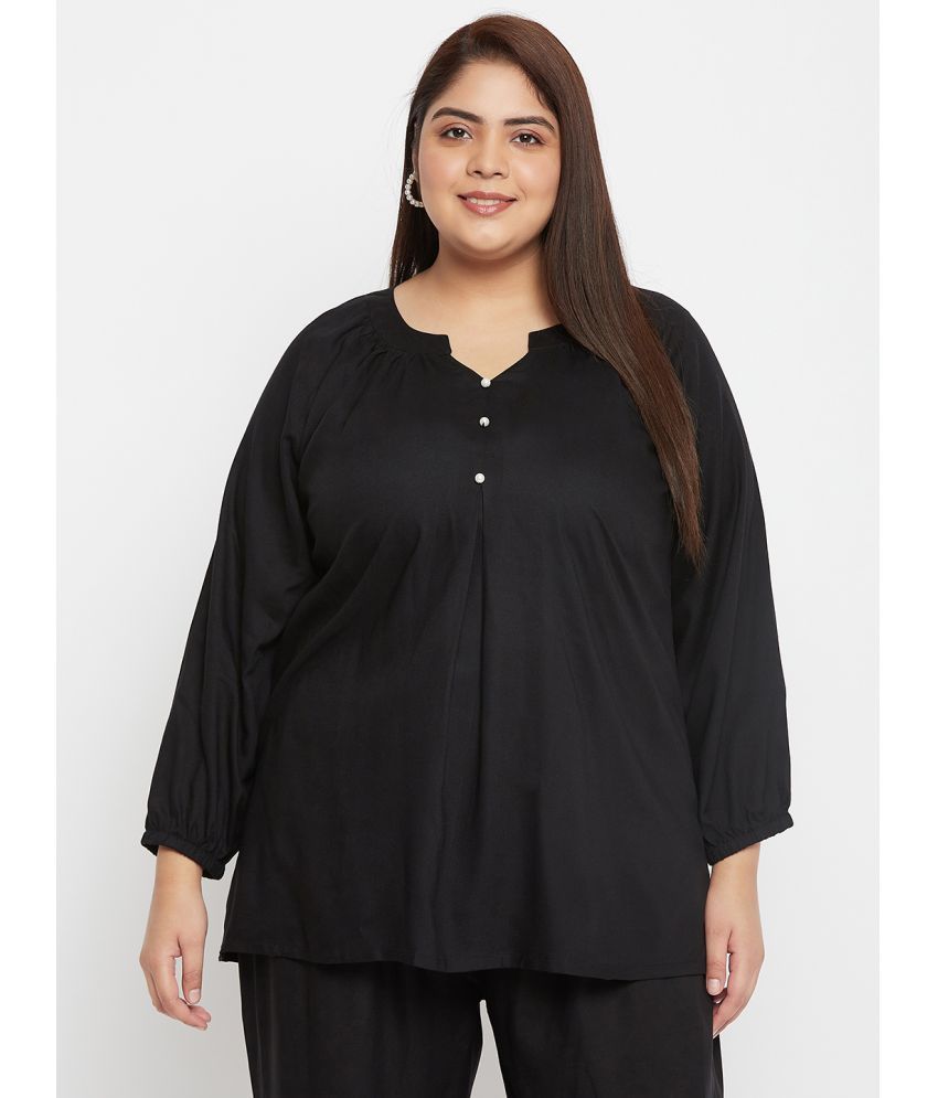     			VINAAN - Black Rayon Women's Tunic ( Pack of 1 )