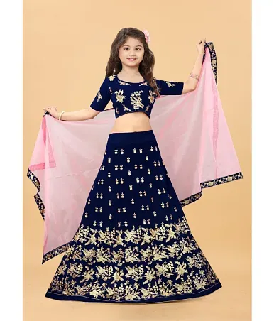 SKY HEIGHTS RED CHANDERI PARTY WEAR LEHENGA CHOLI SET - Buy SKY HEIGHTS RED  CHANDERI PARTY WEAR LEHENGA CHOLI SET Online at Low Price - Snapdeal