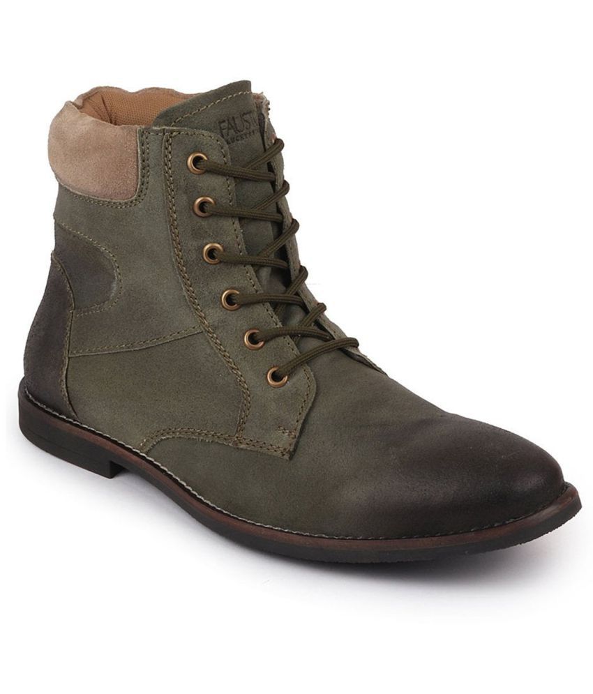     			Fausto - Olive Men's Casual Boots