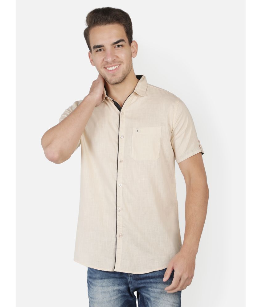     			Kuons Avenue - Beige Linen Slim Fit Men's Casual Shirt ( Pack of 1 )