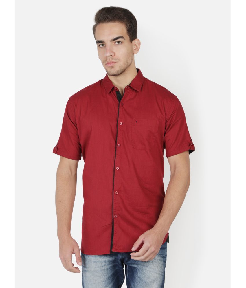     			Kuons Avenue - Maroon Linen Slim Fit Men's Casual Shirt ( Pack of 1 )