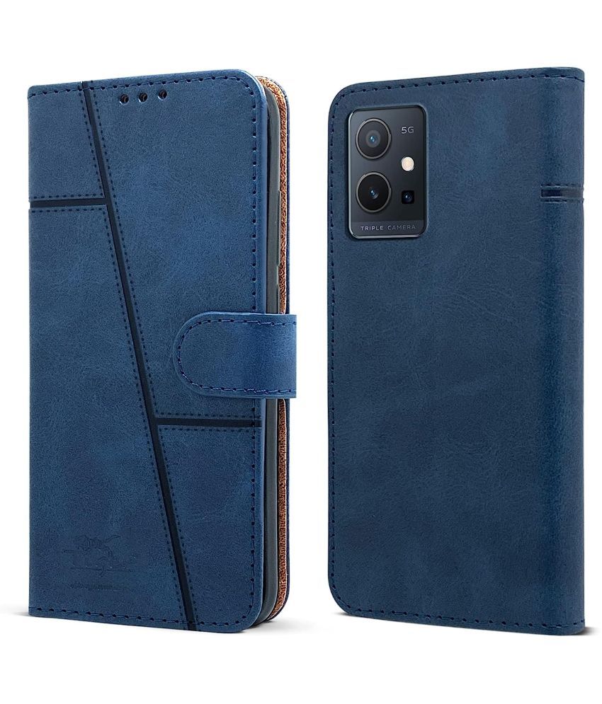     			Shining Stars - Blue Flip Cover Artificial Leather Compatible For Vivo Y75 ( Pack of 1 )