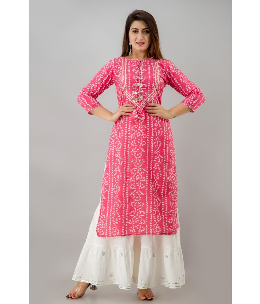     			NeshamaKurti - Pink Rayon Women's Straight Kurti ( Pack of 1 )