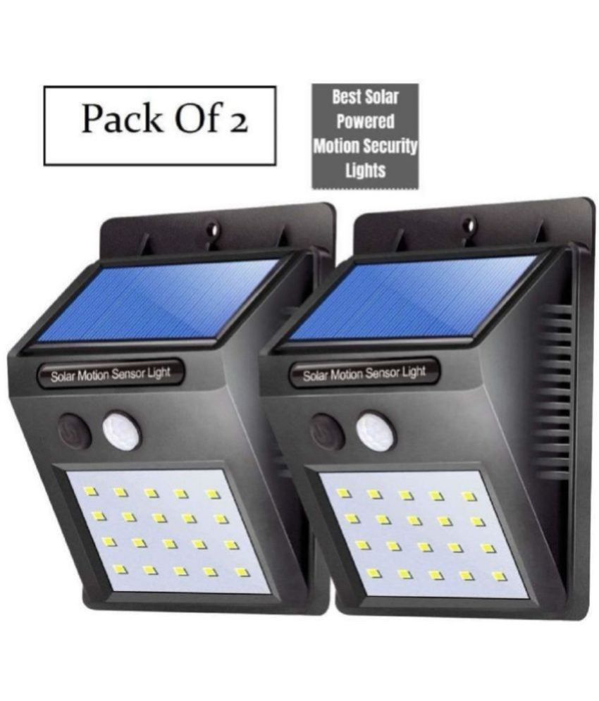     			Solar Motion Security Light Motion Sensor Light Black - Pack of 2