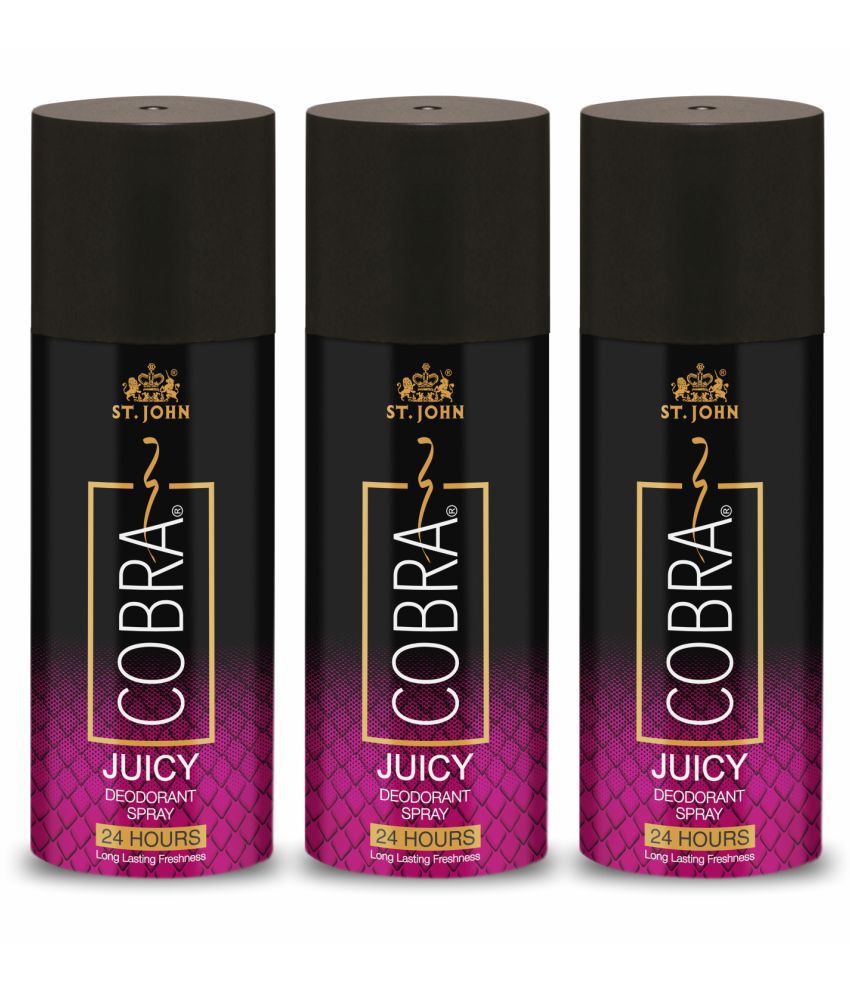    			St. John - Cobra Long-Lasting Deodorant Juicy 150ml Deodorant Spray for Unisex 150 ml ( Pack of 3 )