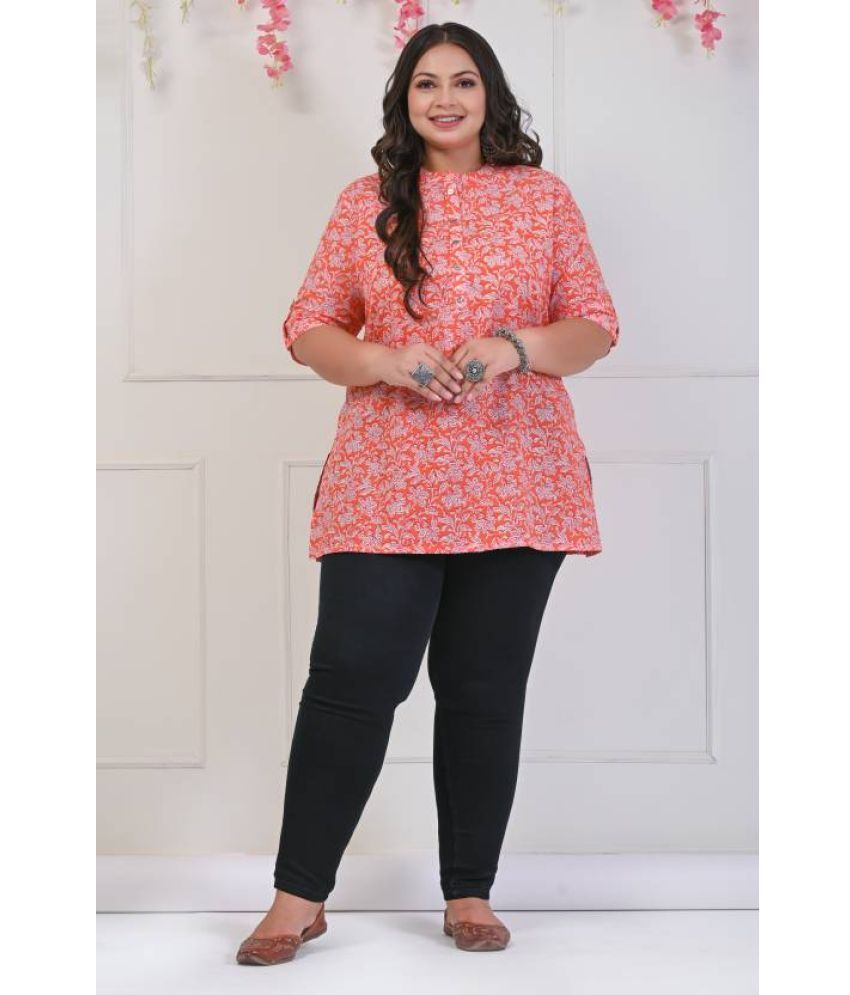     			Swasti - Peach Cotton Women's Straight Kurti ( Pack of 1 )