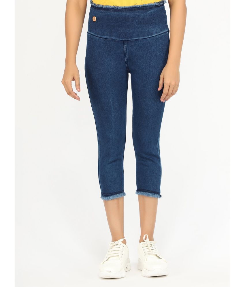     			AngelFab Denim Capris - Blue