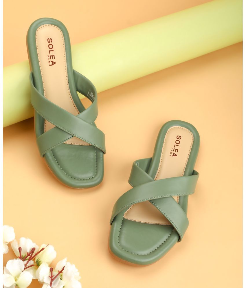     			Paragon Green Floater Sandals