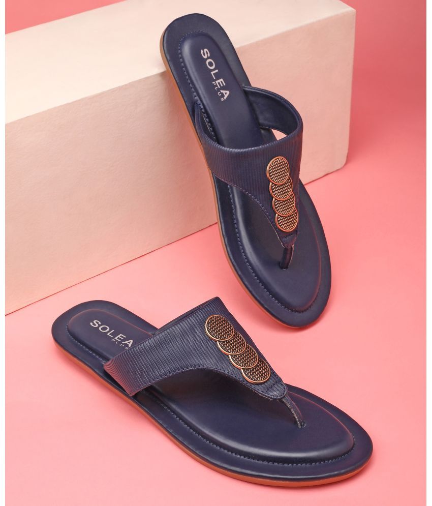     			Paragon Navy Floater Sandals