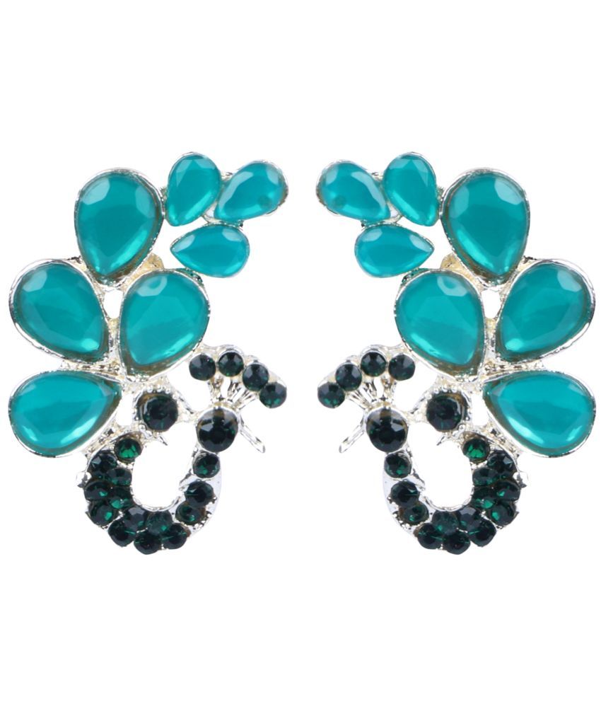     			Sunhari Jewels - Green Stud Earrings ( Pack of 1 )