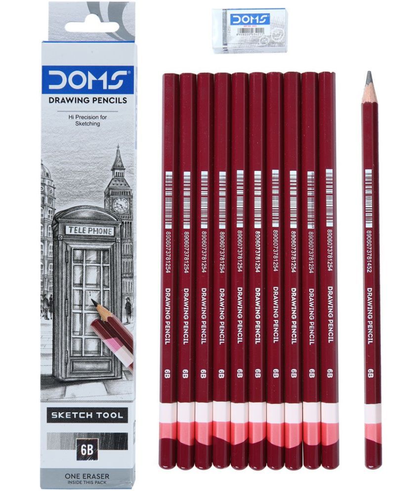     			DOMS Drawing & Sketching - Grade 6B Pencil (Pack of 40)