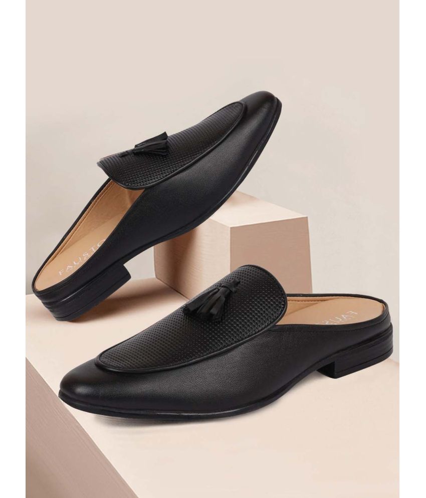     			Fausto - Black Men's Slip-on Shoes