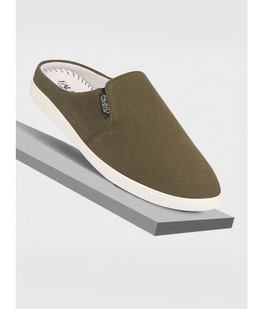     			Fausto - Olive Men's Slip-on Shoes