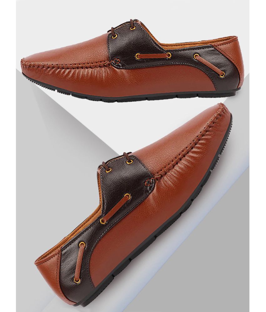     			Fausto - Tan Men's Boat Shoes