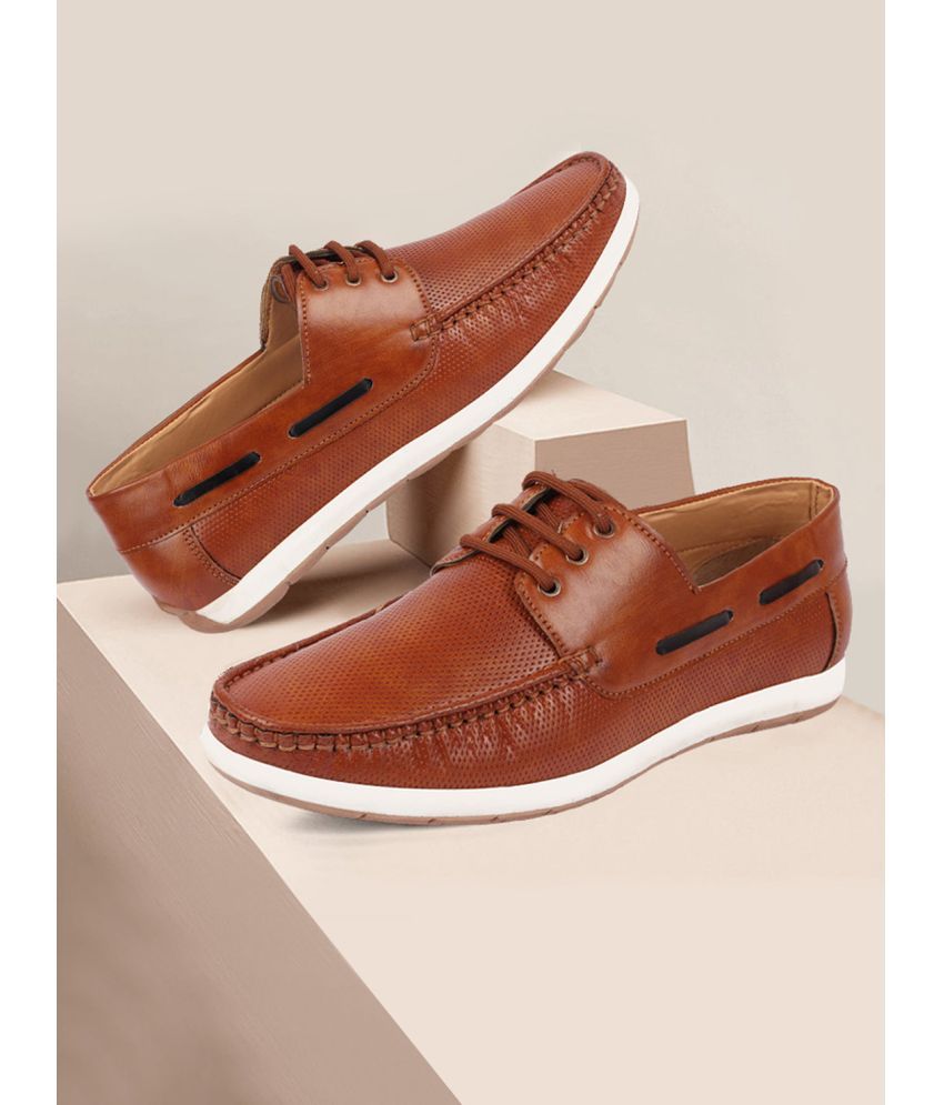     			Fausto - Tan Men's Boat Shoes