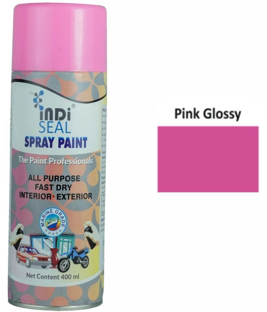     			INDISEAL All Purpose Fast Dry Interior/Exterior | DIY for Automotive, Metal, Wood & Wall Light Pink Spray Paint 400 ml (Pack of 1)