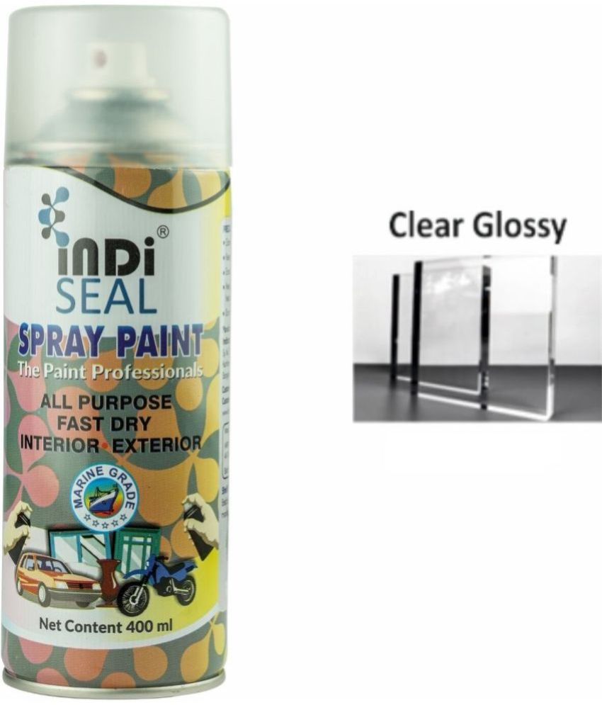     			INDISEAL Cler Glossy Spray Paint 400 ml (Pack of 1)