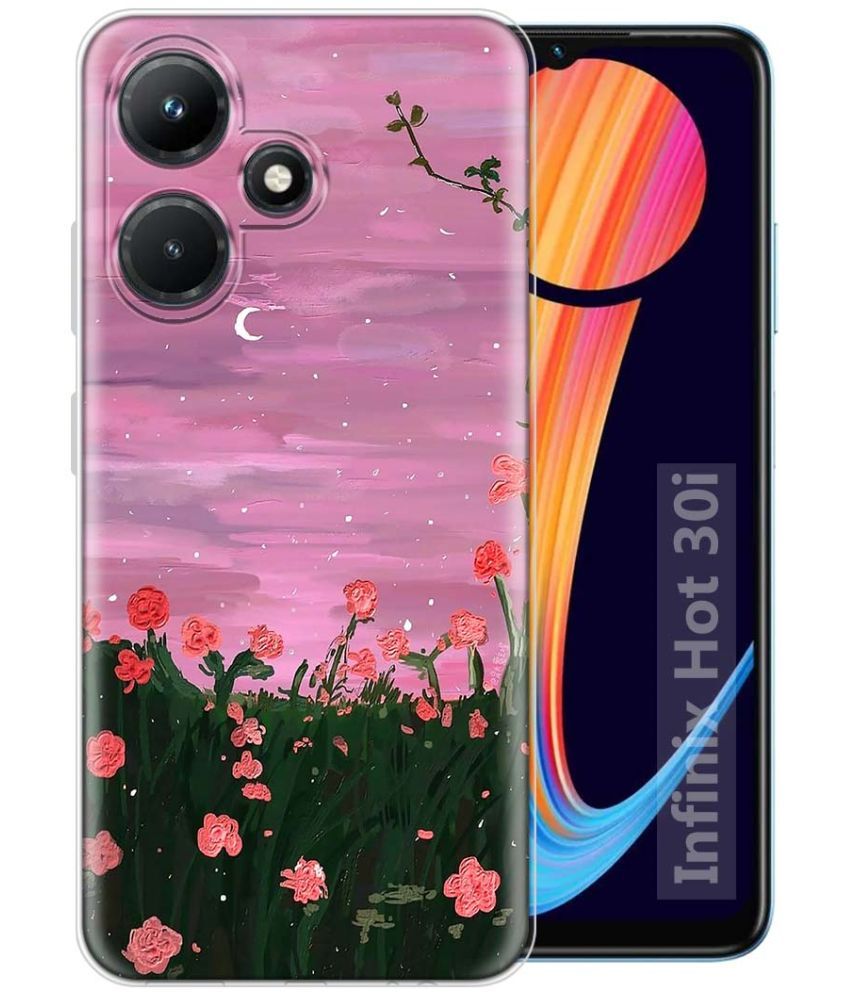     			NBOX - Multicolor Printed Back Cover Silicon Compatible For Infinix Hot 30i ( Pack of 1 )