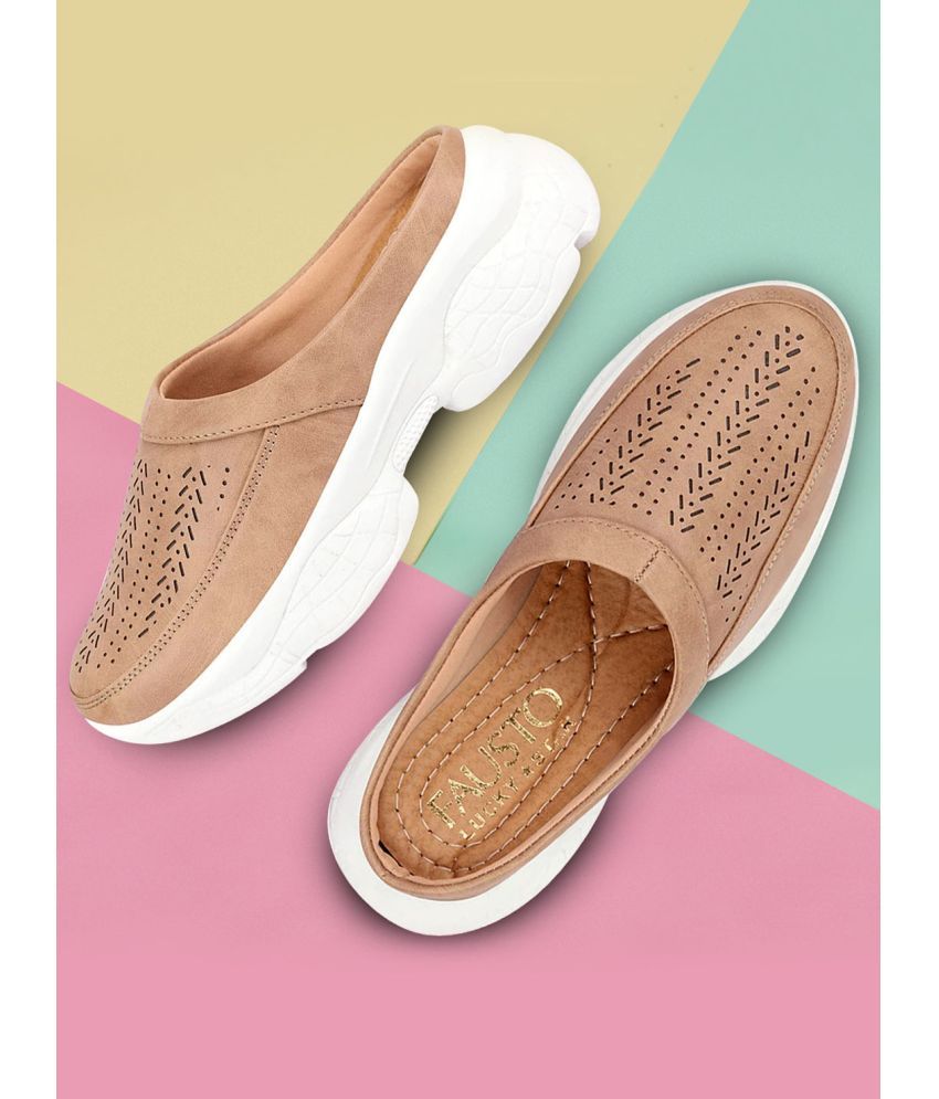     			Fausto - Beige Women's Slip On