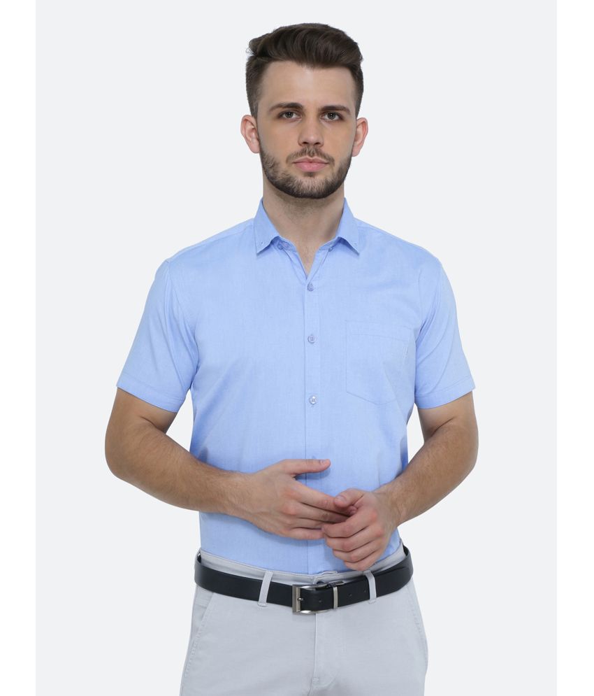     			Kuons Avenue - Light Blue Cotton Blend Slim Fit Men's Casual Shirt ( Pack of 1 )