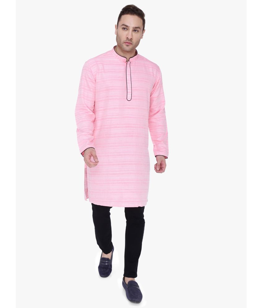     			Kuons Avenue - Pink Cotton Men's Regular Kurta ( Pack of 1 )