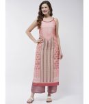 Pannkh - Pink Viscose Women's Straight Kurti ( Pack of 1 )