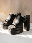 Shoetopia - Black Women's Slip On Heels