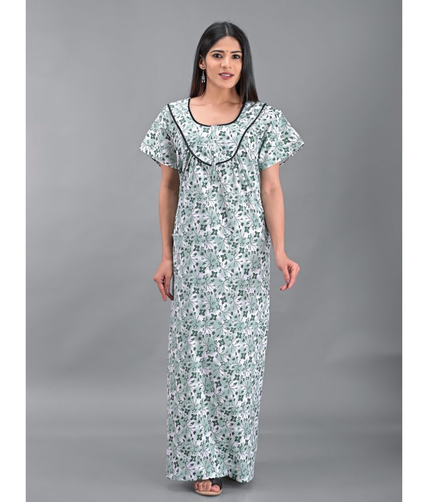     			Apratim - Green Cotton Women's Nightwear Nighty & Night Gowns ( Pack of 1 )