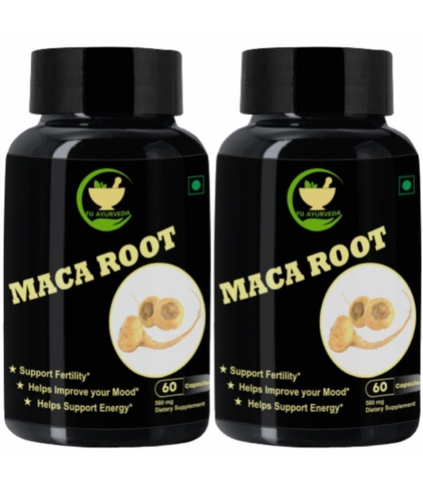     			FIJ AYURVEDA Maca Root Extract Capsule for Libido Men & Women, 60 Capsules Each (Pack of 2)