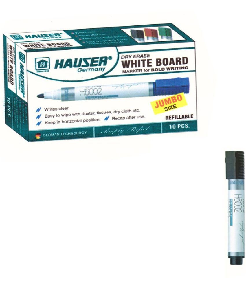     			HAUSER White Board Marker (Set of 10, Black)