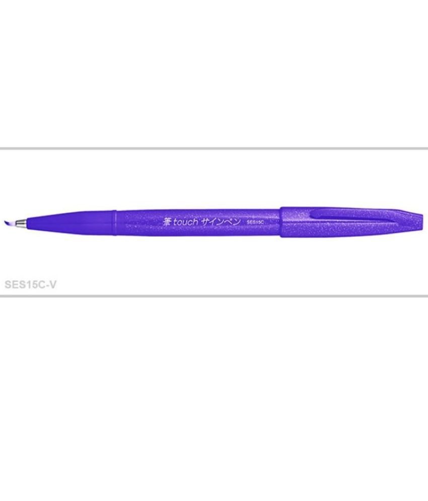     			PENTEL SES15C Fine & Flexible Brush Tip Nib Sketch Pens  with Washable Ink (Set of 2, Violet)