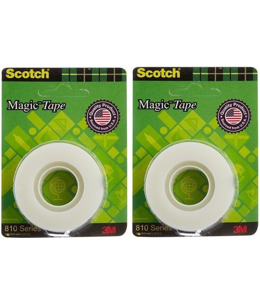     			Scotch Magic Tape 19mmx32.9m (Set of 2, Transparent)