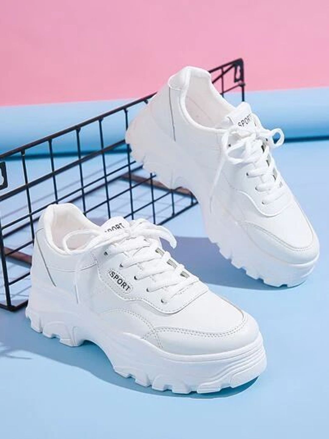     			Shoetopia - White Women's Running Shoes