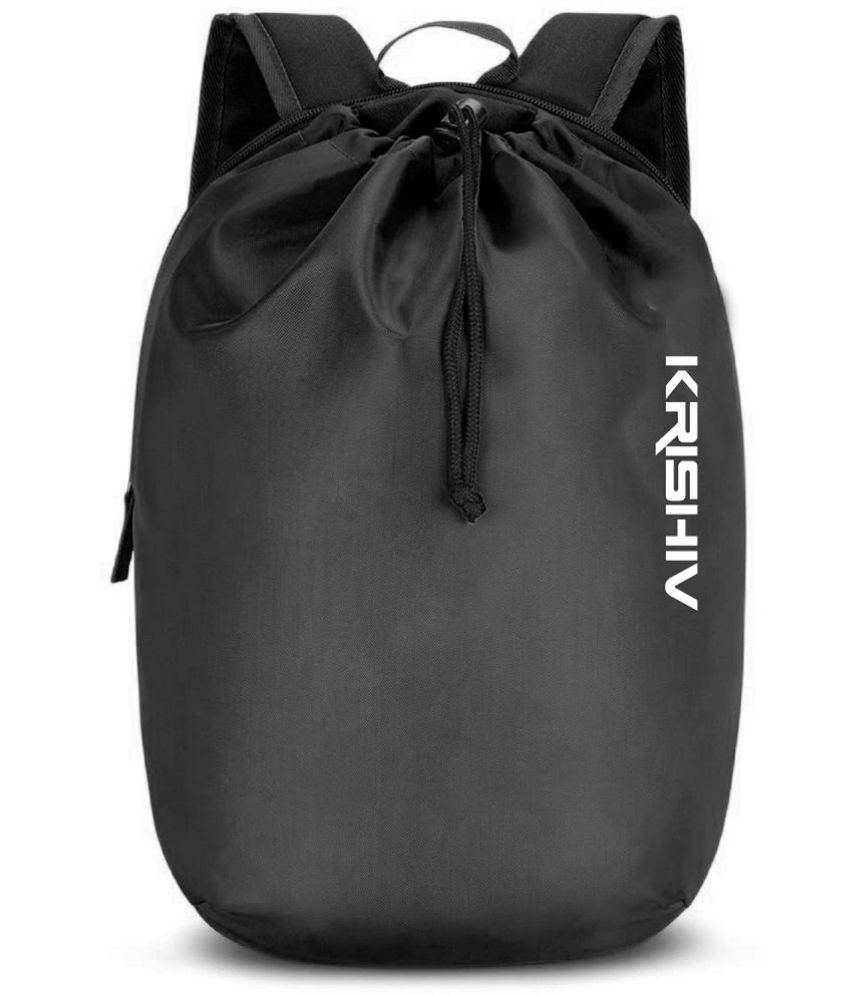     			krishiv - Black Polyester Backpack ( 15 Ltrs )