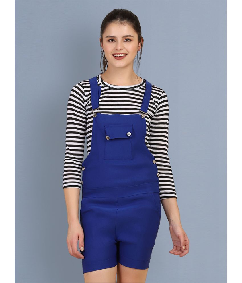     			BuyNewTrend - Blue Cotton Blend Women's Dungarees ( Pack of 1 )
